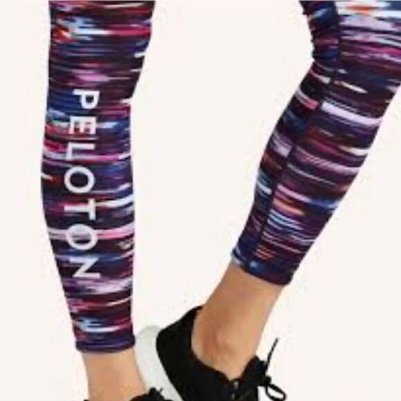 PELOTON Melody Purple Blue High Waist Reversible Workout Leggings Small NWT - Picture 4 of 16